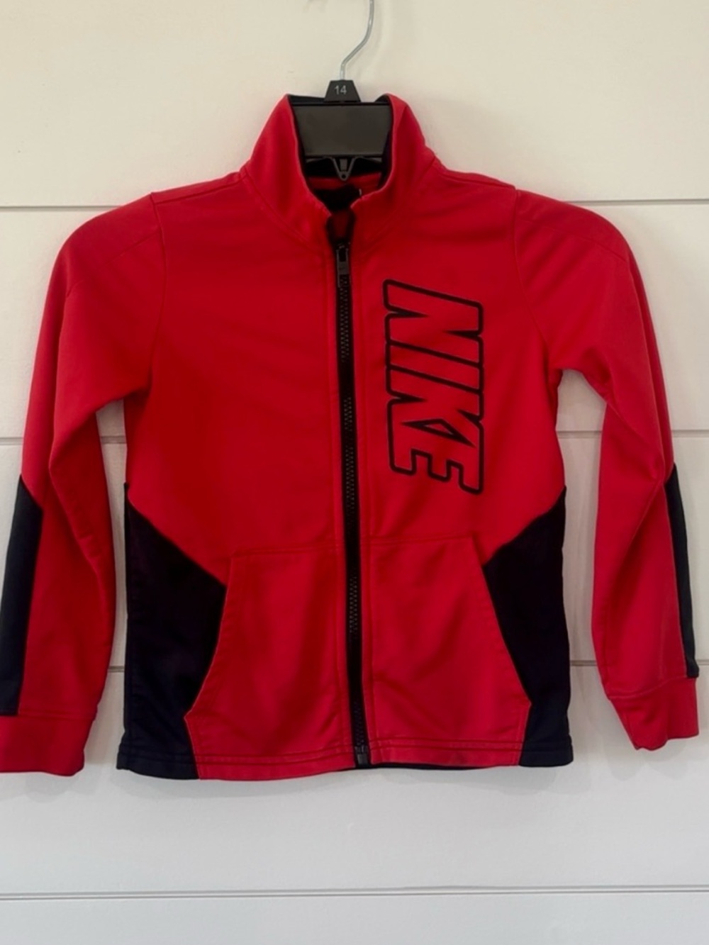 Boys Nike Red and Black Full-Zip Jacket